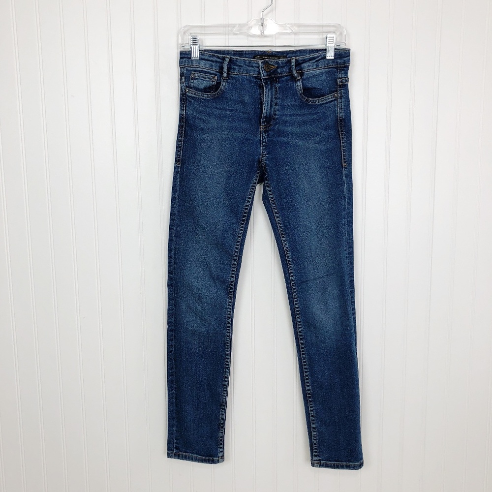Zara Trafaluc Skinny Jeans Stretch Med Wash 4